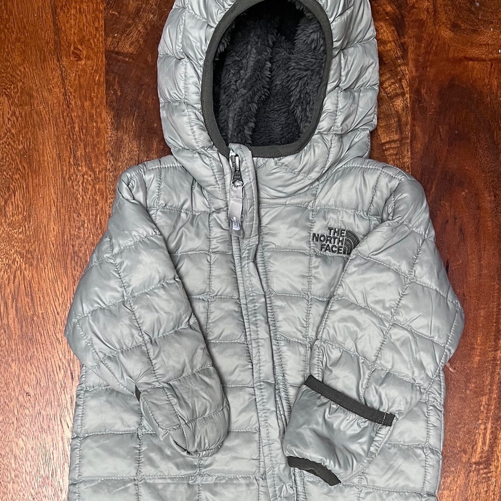 North Face Thermoball Eco Insulated Bunting Infants Gray 3-6 Months